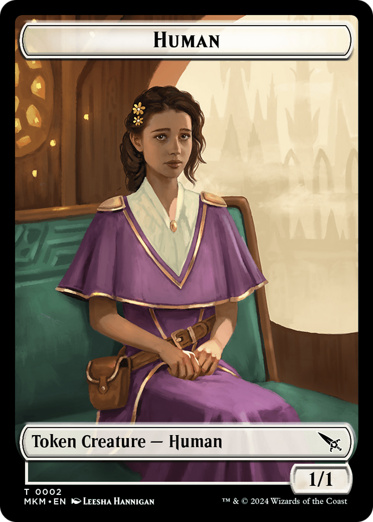 Thopter (0020) // Human Double-Sided Token (20 // 2) [Murders at Karlov Manor]