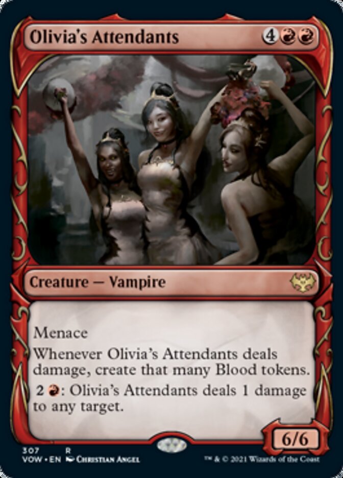 Olivia's Attendants (Showcase) (307) [Innistrad: Crimson Vow]