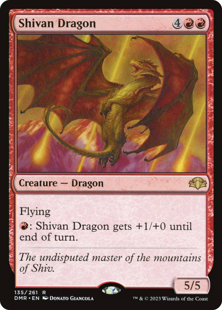 Shivan Dragon (135) [Dominaria Remastered]