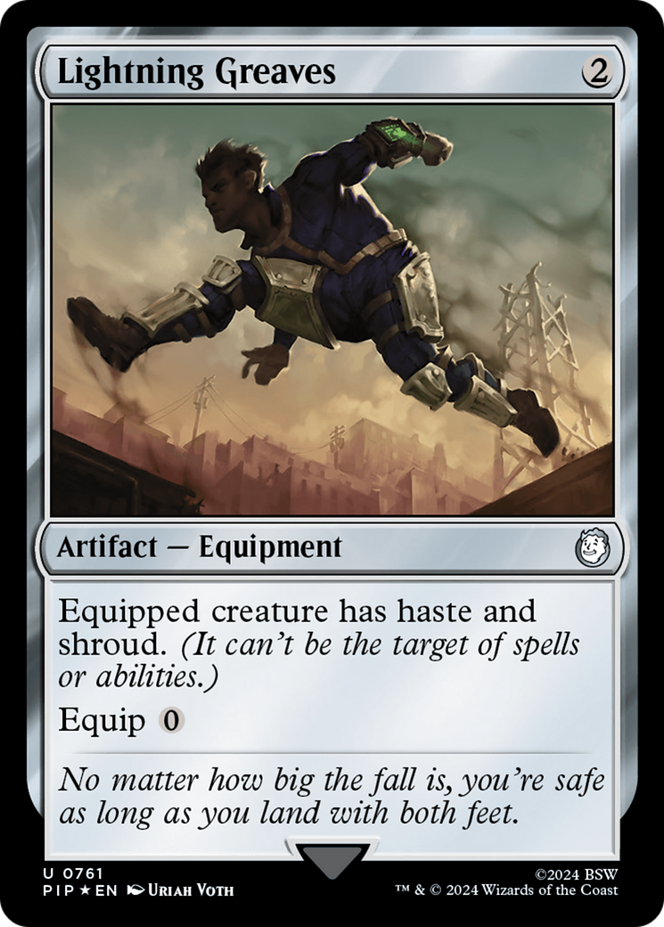 Lightning Greaves (Surge Foil) (761) [Universes Beyond: Fallout]