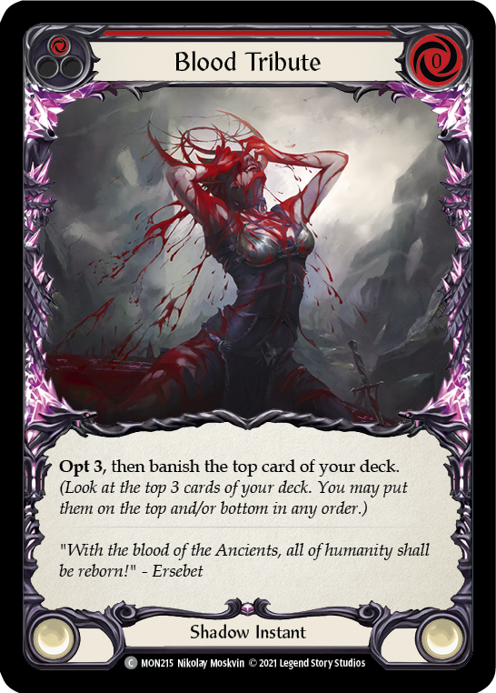 Blood Tribute (Red) (MON215) [Monarch]