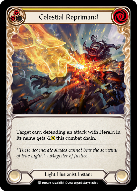 Celestial Reprimand (Yellow) (DTD039) [Dusk till Dawn]