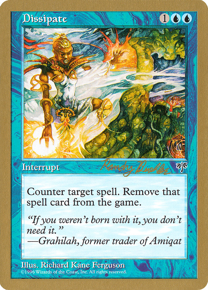 Dissipate - 1998 Randy Buehler (MIR) [World Championship Decks]