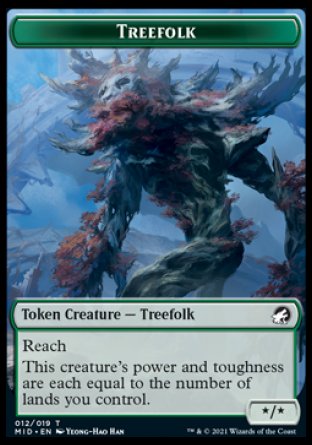 Wolf // Treefolk Double-Sided Token (13 // 12) [Innistrad: Midnight Hunt]