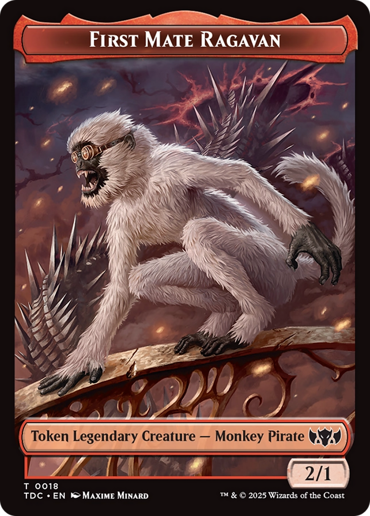 First Mate Ragavan // Treasure Double-Sided Token (18 // 16) [Commander: Tarkir: Dragonstorm]