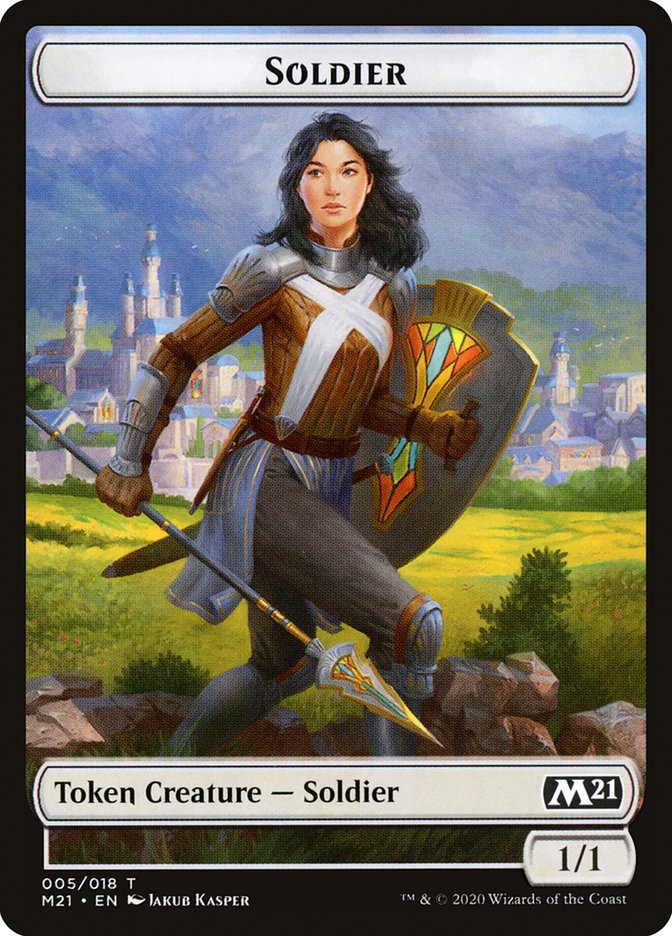 Knight // Soldier Double-Sided Token (4 // 5) [Core Set 2021]