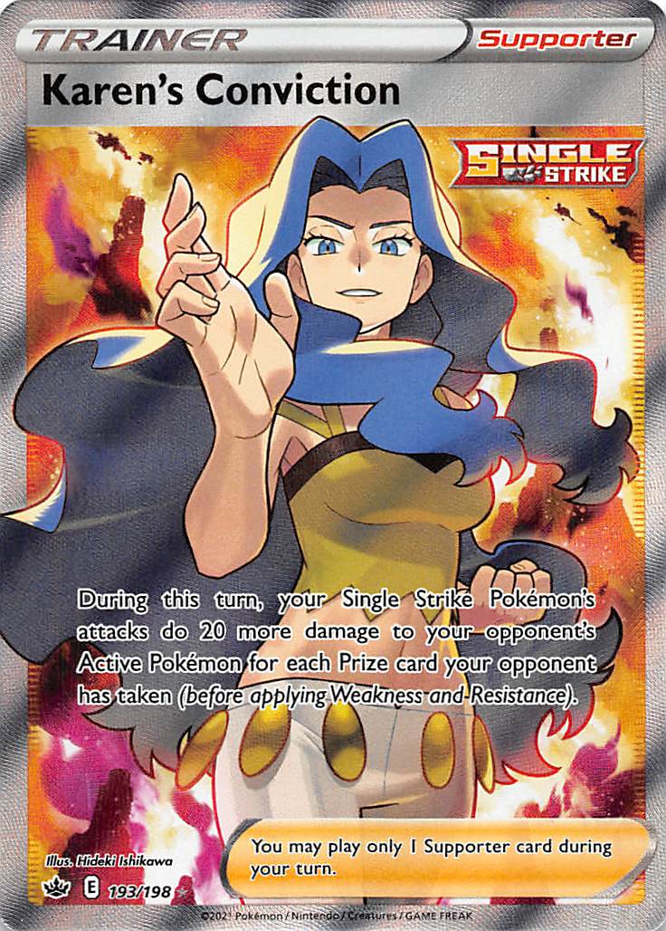 Karen's Conviction (Full Art) (193/198) [SWSH06: Chilling Reign]