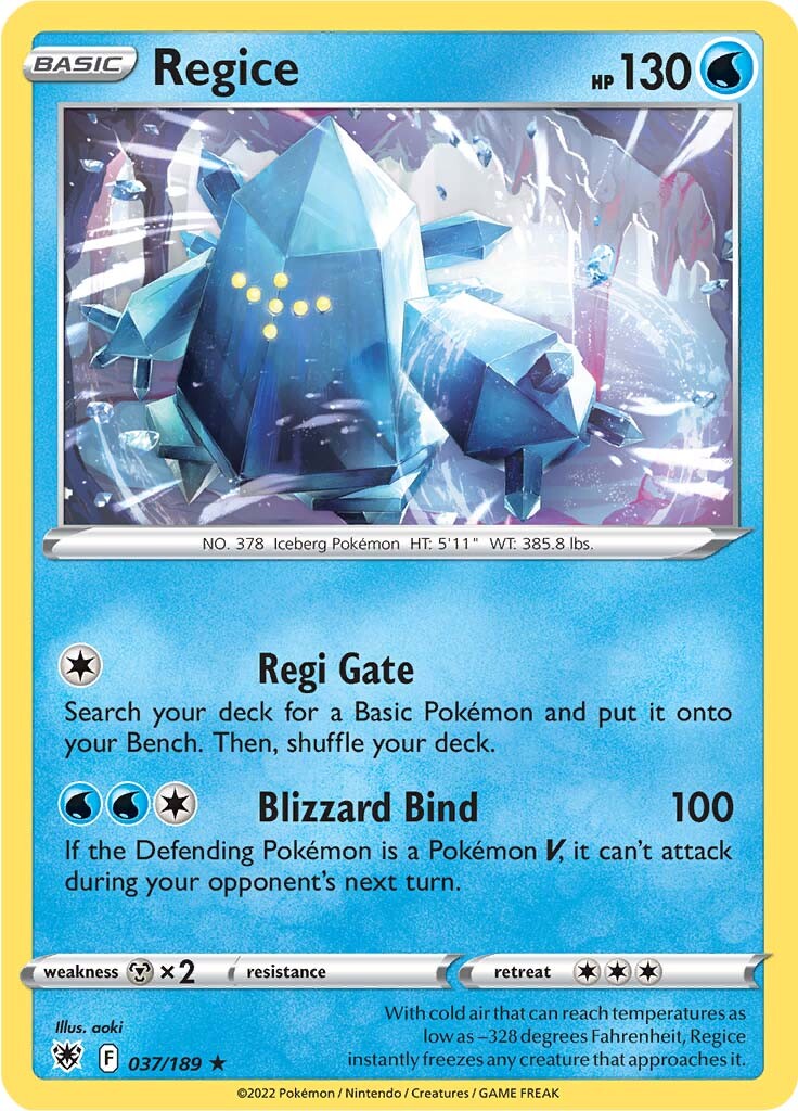 Regice (037/189) [SWSH10: Astral Radiance]