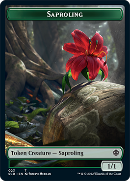 Saproling // Human Warrior Double-Sided Token (23 // 6) [Starter Commander Decks]