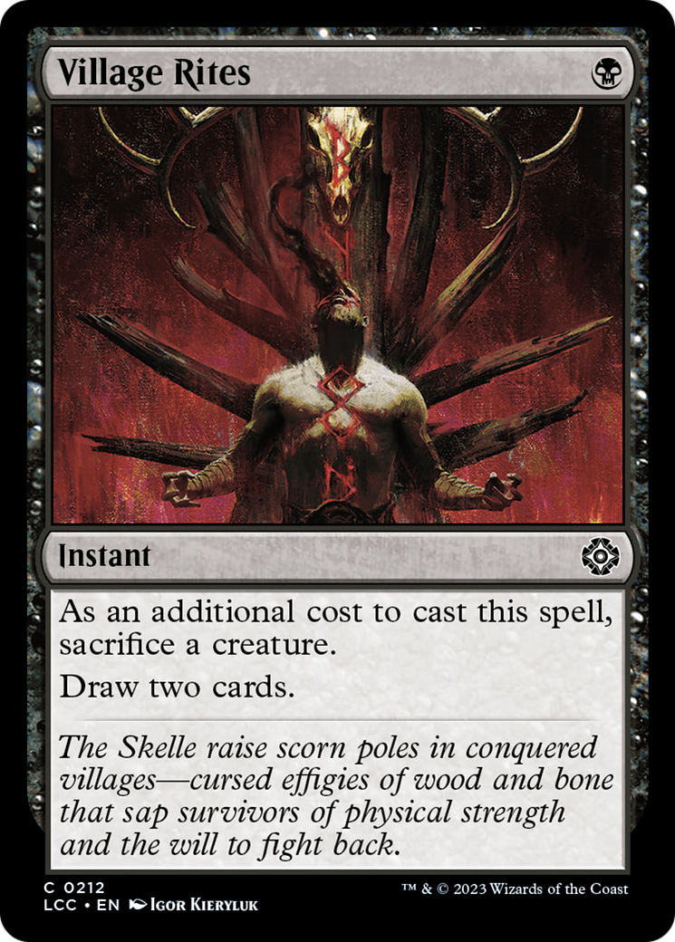Village Rites (212) [Commander: The Lost Caverns of Ixalan]