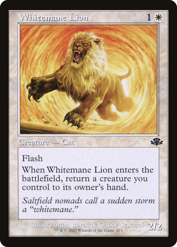 Whitemane Lion (Retro Frame) (277) [Dominaria Remastered]