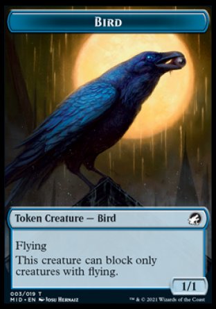 Human // Bird Double-Sided Token (1 // 3) [Innistrad: Midnight Hunt]
