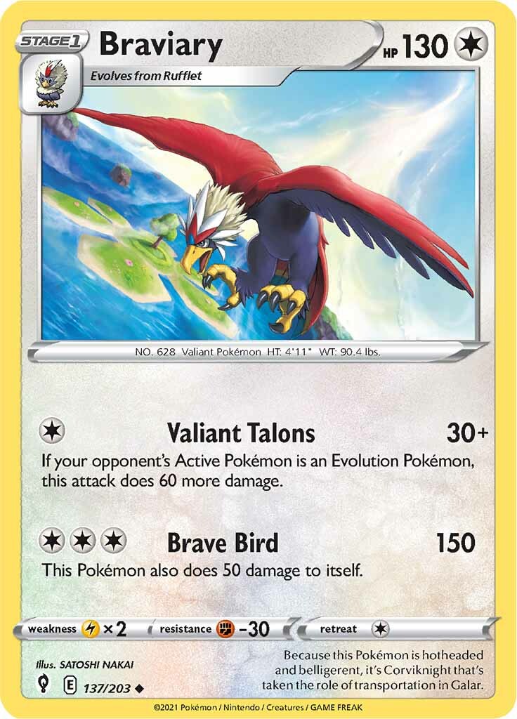 Braviary (137/203) [SWSH07: Evolving Skies]
