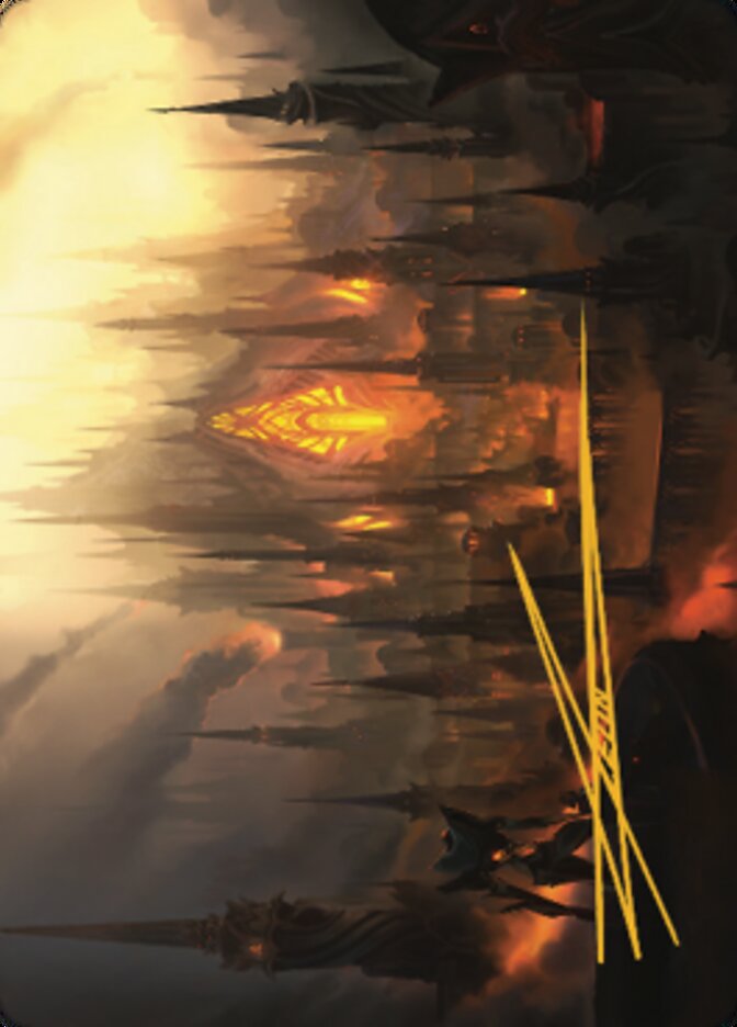 Mishra's Foundry Art Card (Gold-Stamped Signature) (46) [Art Series: The Brothers' War]