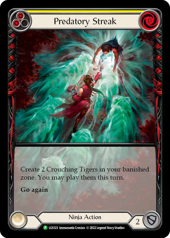 Predatory Streak (Yellow) - LGS123 (LGS123) [Flesh and Blood: Promo Cards]