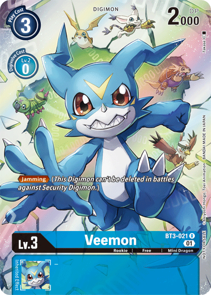 Veemon (1-Year Anniversary Box Topper) (BT3-021 R) [Release Special Booster 1.0]