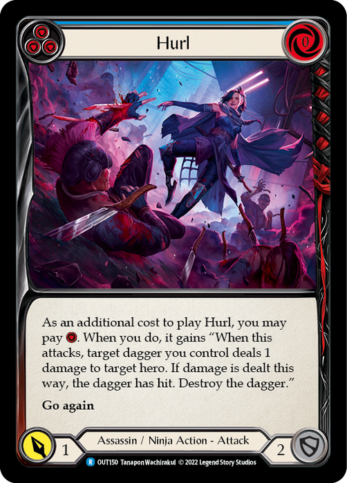Hurl (Blue) [OUT150] (Outsiders)  Rainbow Foil