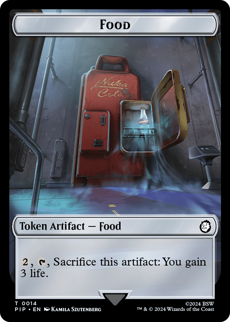 Robot // Food (0014) Double-Sided Token (16 // 14) [Universes Beyond: Fallout]
