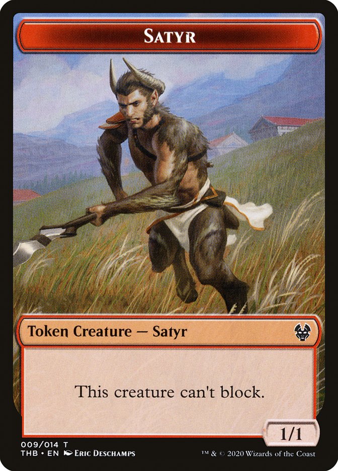 Pegasus // Satyr Double-Sided Token (3 // 9) [Theros Beyond Death]