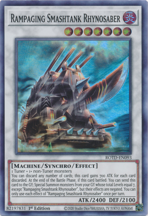 Rampaging Smashtank Rhynosaber (ROTD-EN093) [Rise of the Duelist]