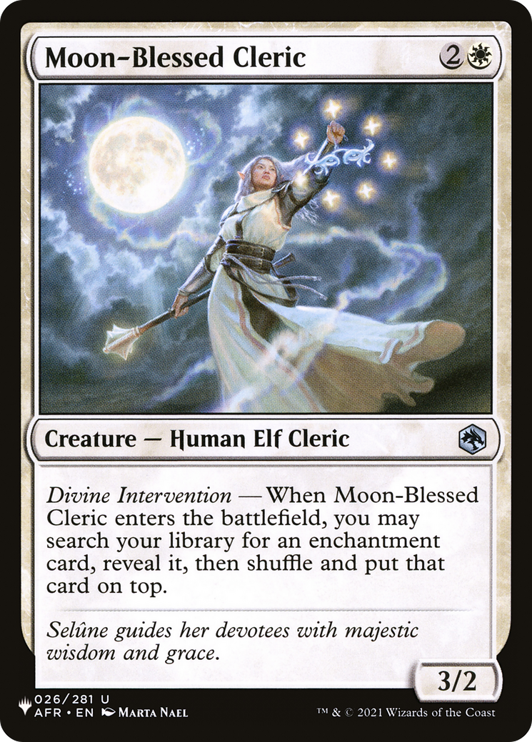 Moon-Blessed Cleric (026/281) [The List Reprints]