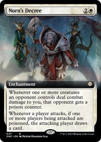 Norn's Decree (Extended Art) [Phyrexia: All Will Be One Commander]