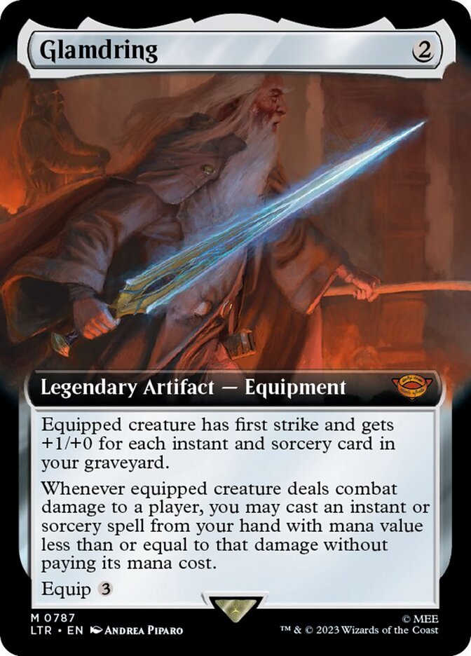 Glamdring (Extended Art) (Surge Foil) (787) [Universes Beyond: The Lord of the Rings: Tales of Middle-earth]