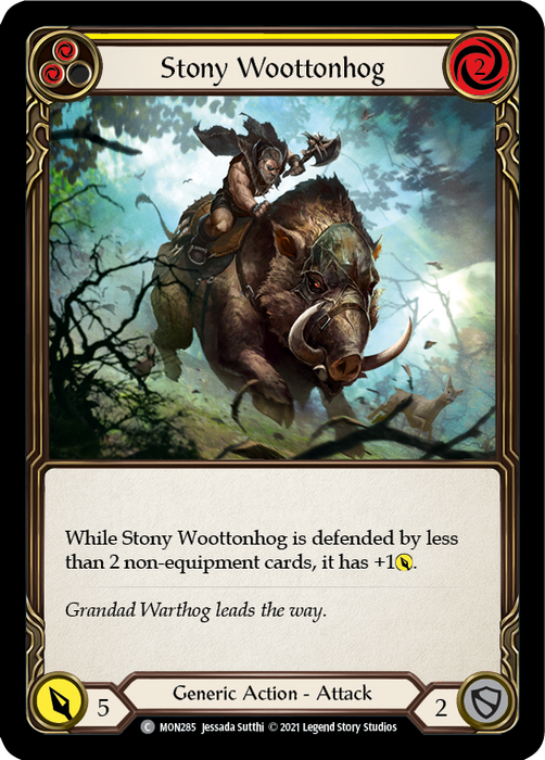 Stony Woottonhog (Yellow) [MON285] (Monarch)  1st Edition Normal