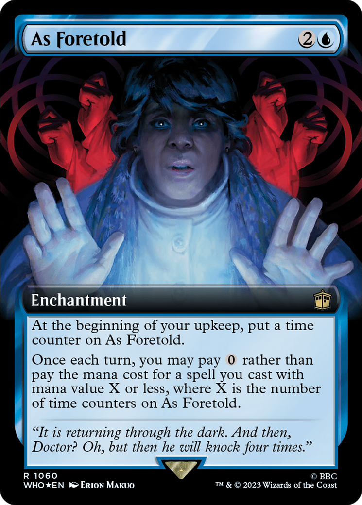 As Foretold (Extended Art) (Surge Foil) (1060) [Universes Beyond: Doctor Who]