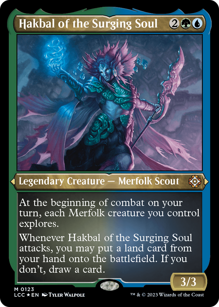 Hakbal of the Surging Soul (Display Commander) - Thick Stock (123) [Commander: The Lost Caverns of Ixalan]