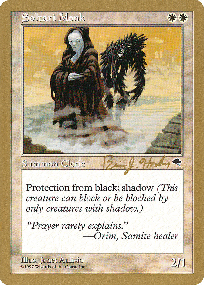 Soltari Monk - 1998 Brian Hacker (TMP) [World Championship Decks]