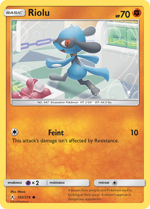 Riolu (102/214) [Sun & Moon: Unbroken Bonds]