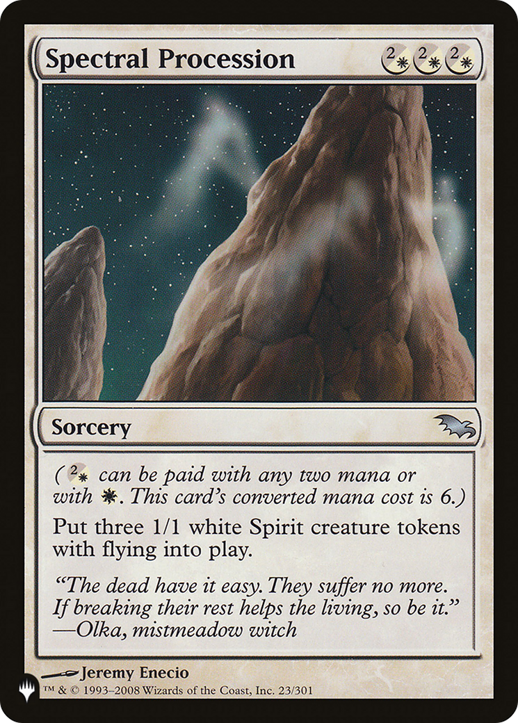 Spectral Procession (23/301) [The List Reprints]