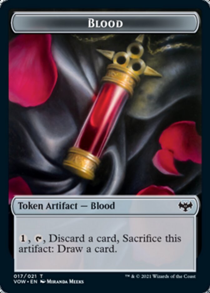 Blood // Spirit Cleric Double-Sided Token (17 // 4) [Innistrad: Crimson Vow]