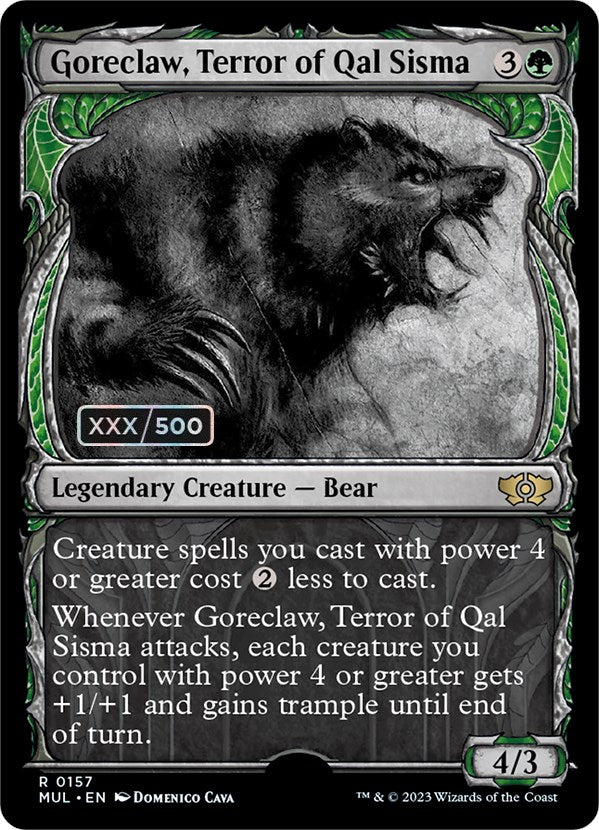Goreclaw, Terror of Qal Sisma (Serial Numbered) (157) [March of the Machine: Multiverse Legends]
