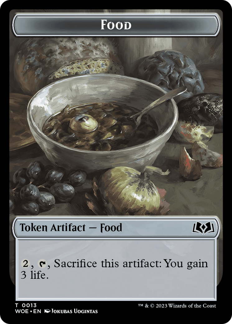 Elemental // Food (0013) Double-Sided Token (9 // 13) [Wilds of Eldraine]