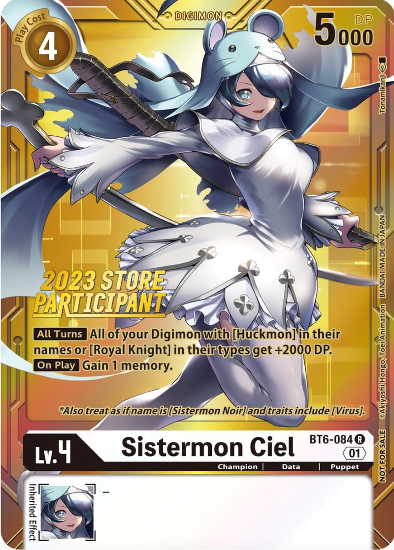 Sistermon Ciel (2023 Store Participant) (BT6-084 R) [Double Diamond]