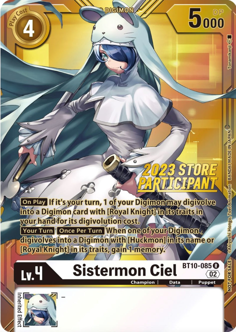 Sistermon Ciel (2023 Store Participant) (BT10-085 R) [Xros Encounter]