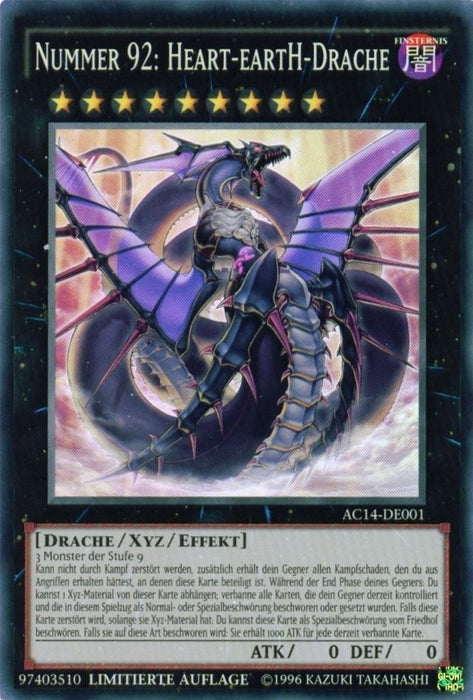 Image for Number 92: Heart-eartH Dragon (German) - "Nummer 92: Heart-eartH-Drache" (AC14-DE001) [Advent Calendar 2014 (Adventskalender ZEXAL-Edition)] - YuGiOh