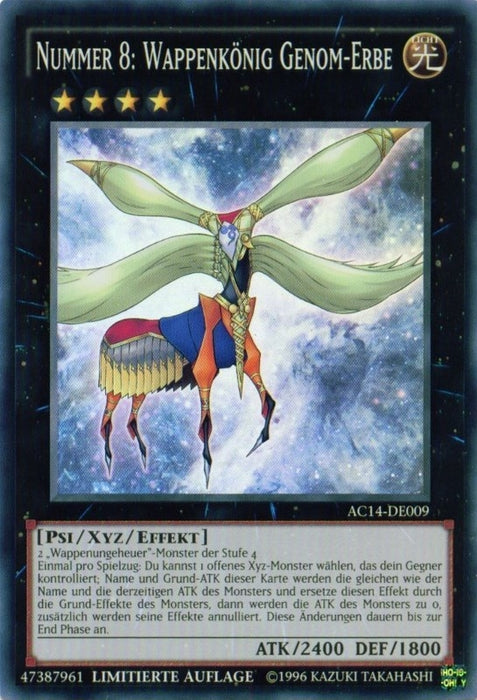 Image for Number 8: Heraldic King Genom-Heritage (German) - "Nummer 8: Wappenkönig Genom-Erbe" (AC14-DE009) [Advent Calendar 2014 (Adventskalender ZEXAL-Edition)] - YuGiOh