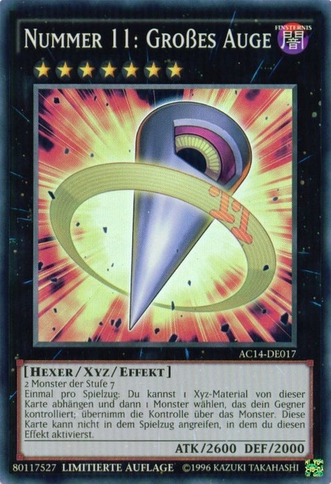 Image for Number 11: Big Eye (German) - "Nummer 11: Großes Auge" (AC14-DE017) [Advent Calendar 2014 (Adventskalender ZEXAL-Edition)] - YuGiOh