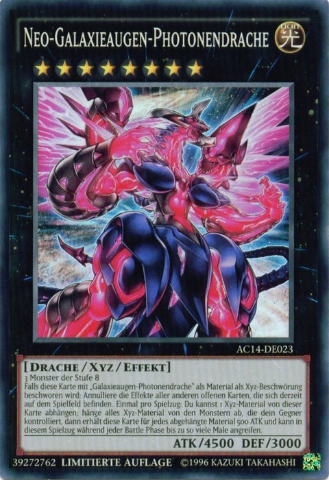 Image for Neo Galaxy-Eyes Photon Dragon (German) - "Neo-Galaxieaugen-Photonendrache" (AC14-DE023) [Advent Calendar 2014 (Adventskalender ZEXAL-Edition)] - YuGiOh