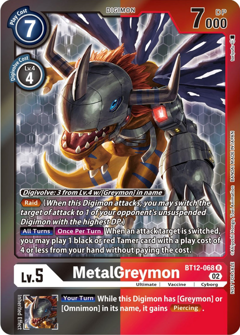 MetalGreymon (Tamer Party -Special-) (BT12-068 R) [Across Time]