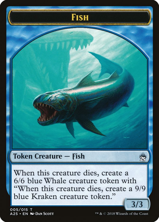 Fish // Kraken Double-Sided Token (5 // 6) [Masters 25]