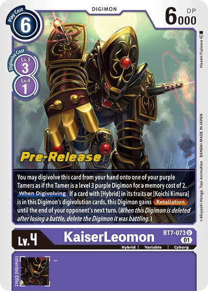 KaiserLeomon (BT7-073 U) [Next Adventure Pre-Release Cards]