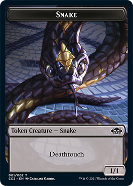 Snake // Zombie Double-Sided Token (1 // 2) [Commander Collection: Black]