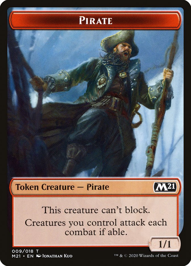 Knight // Pirate Double-Sided Token (4 // 9) [Core Set 2021]