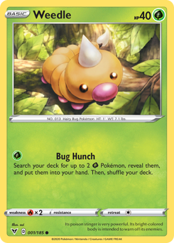 Weedle (001/185) [SWSH04: Vivid Voltage]
