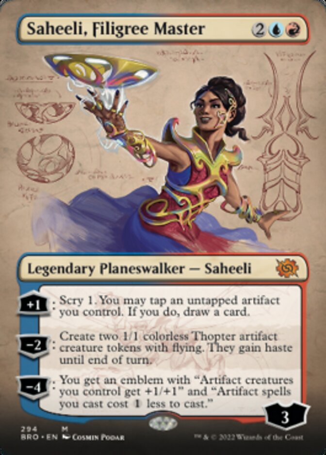 Saheeli, Filigree Master (Borderless) (294) [The Brothers' War]