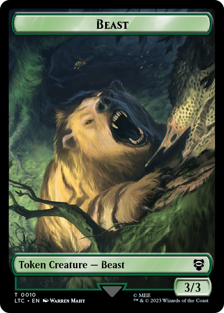 Beast // Treefolk Double-Sided Token (10 // 13) [Commander: The Lord of the Rings: Tales of Middle-earth]